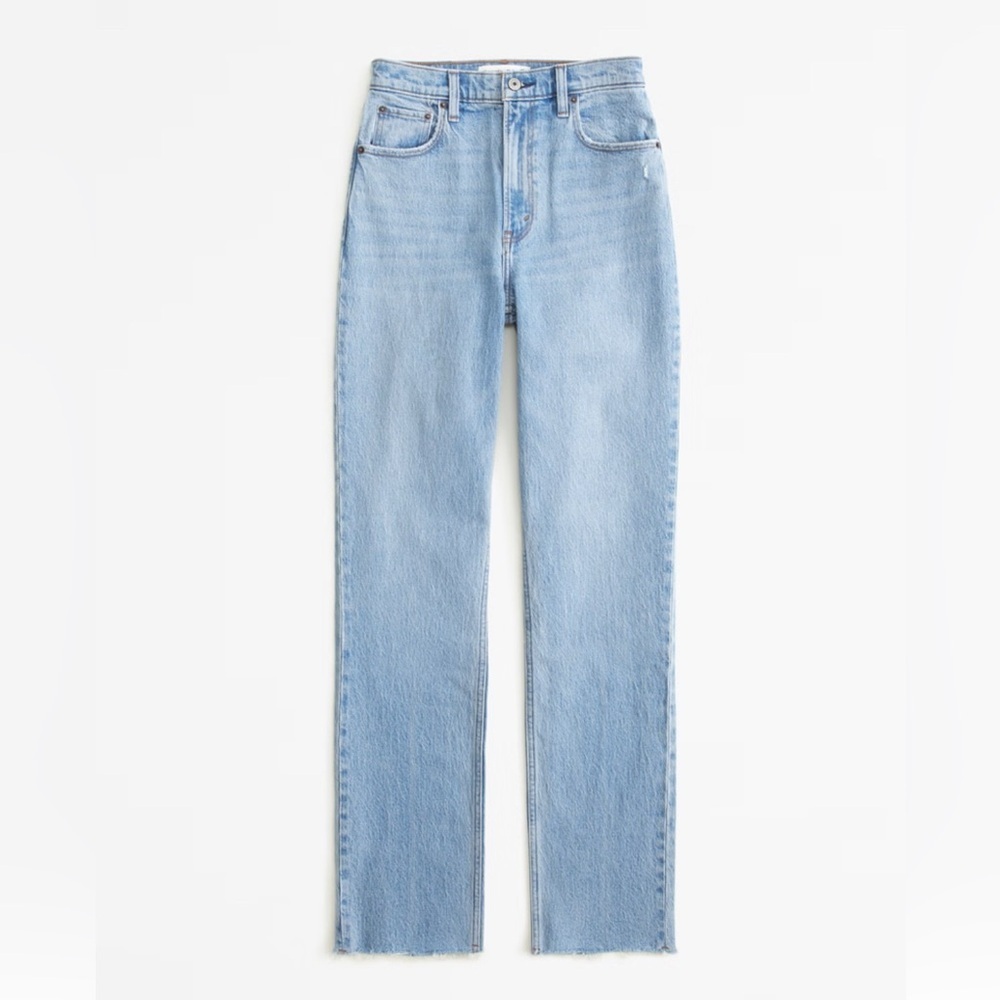 Abercrombie & Fitch 90s straight ultra high rise in‎ medium wash